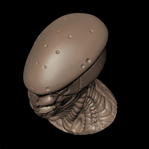 Alien Head 3D Model 的图像结果