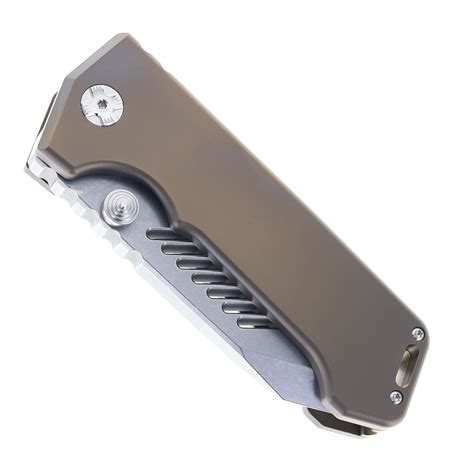 PMP Alpha Beast Bronze Titanium Handle Pocket Knife Magnacut Plain Edge ...