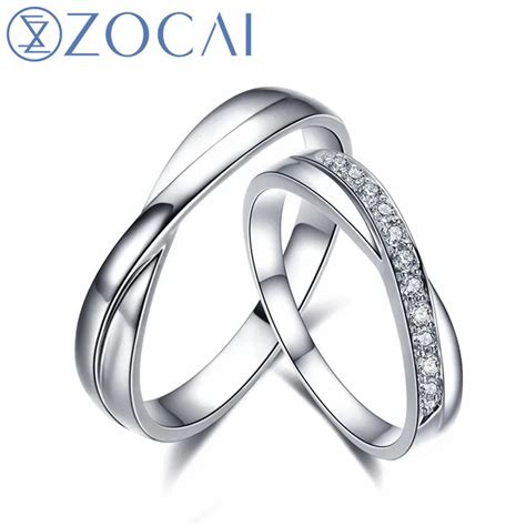 ZOCAI ENCOUNTER 0.12 CT CERTIFIED H / SI DIAMOND HIS AND HERS WEDDING ...