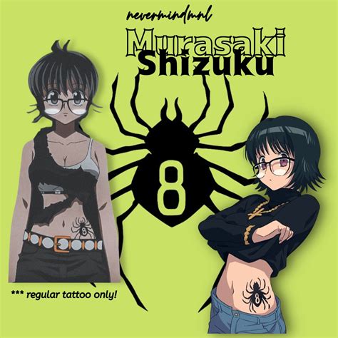 HXH Shizuku Temporary Tattoo Sticker for Cosplay Tattoos Spider 8 ...