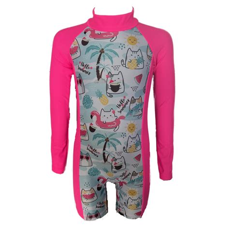 Girls Long Sleeve Swimming Suit | Just Jump