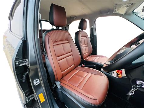 AUTOFIT LEATHER CAR SEAT COVER FOR (TATA PUNCH) URBAN DESIGN (COLOUR C ...