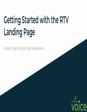 Fillable Online Getting Started with the RTV Landing Page - Literacy ...