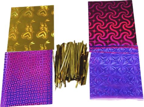 Hope Kart Holographic Reversible Chocolate Wrapping Plastic Foil Film ...