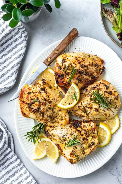 Lemon Rosemary Broiled Chicken Breast - Simply Whisked