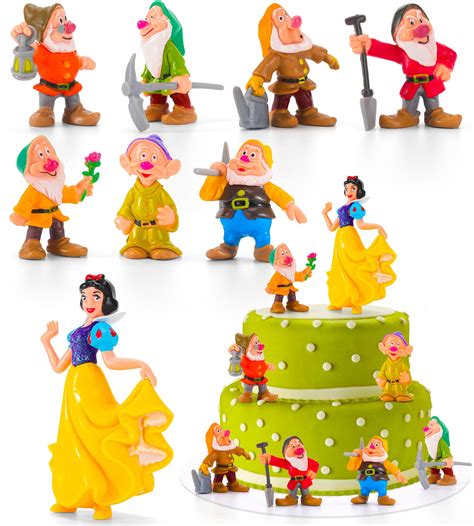 Buy 8 PCS Mini Figurines Snow White Princess and The Seven Dwarfs ...