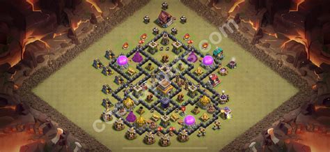 Best Anti 2 Stars War Base TH8 with Link, Hybrid 2025 - Town Hall Level ...
