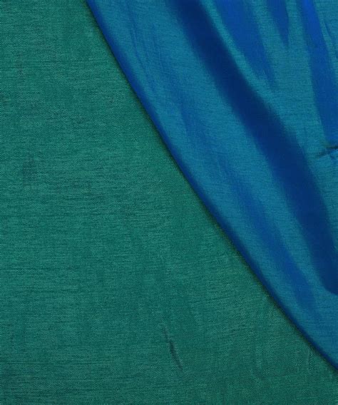 Buy Dark Teal Plain Two Tone Satin Silk Fabric Online | Fabric Depot