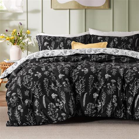 Amazon.com: Bedsure Duvet Cover King Size - Reversible Black King Duvet ...