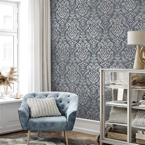 Steps Modern Damask Wallpaper – Myindianthings