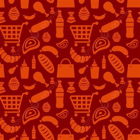 Food Pattern Vector Background Seamless, Wallpaper, Bag, Market ...