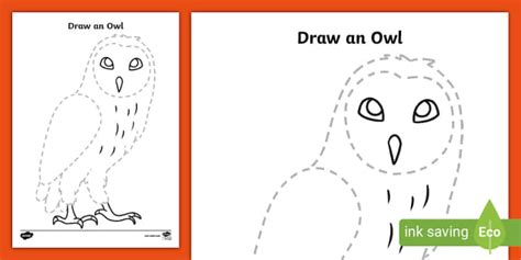 EYFS Draw an Owl Pencil Control Activity