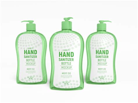 Premium PSD | Transparent hand sanitizer pump bottle mockup