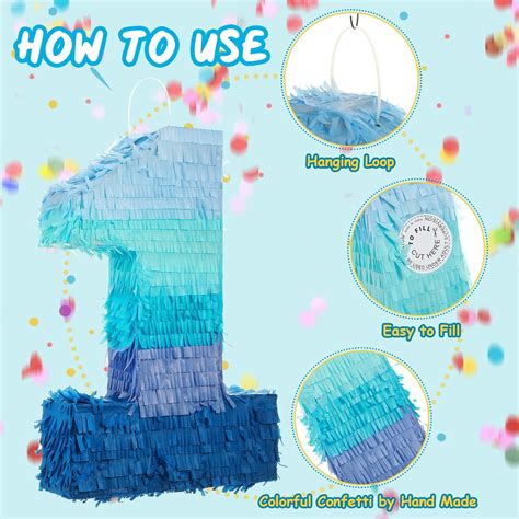 Number 1 Pinata with Stick Blindfold Confetti, India | Ubuy