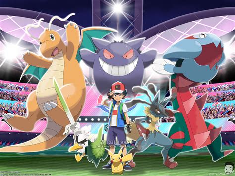 An artwork I made of Ash and his Masters 8 Team 😁 : r/pokemon