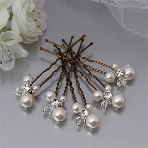 Pearl Hair Pins Classic Pearl Wedding Hair Pins for Bride or - Etsy UK