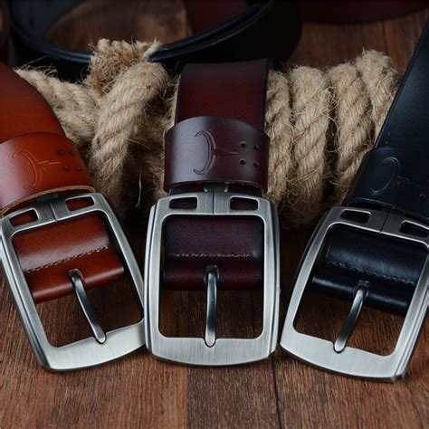 Leather Belts For Sale, Cowhide Real Leather Belts For Men, Pin Buckle
