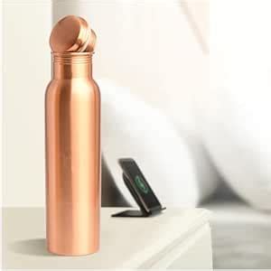 VOIDROP Copper Yoga Water Bottle 1000Ml, 100% Pure Copper Bottle with ...