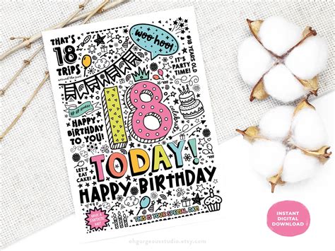 18th Birthday Cards Printable