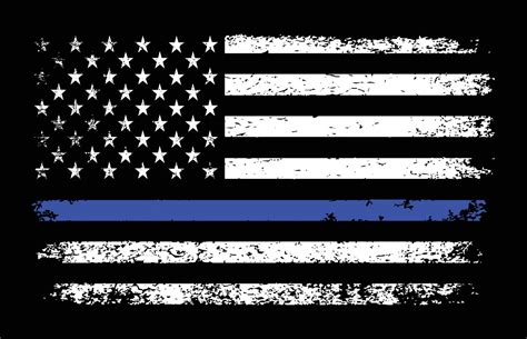 Thin Blue Line Distressed American Flag Vector 21961449 Vector Art at ...