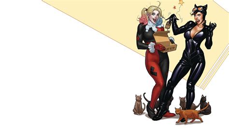 Download Catwoman DC Comics Comic Harley Quinn HD Wallpaper by Frank Cho