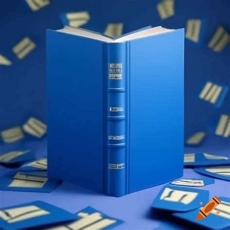 Big blue book titled 'the ascend' on Craiyon