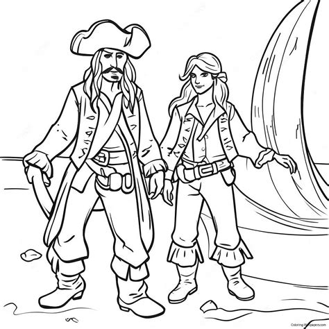Pirates Of The Caribbean Coloring Page (26454-20913)