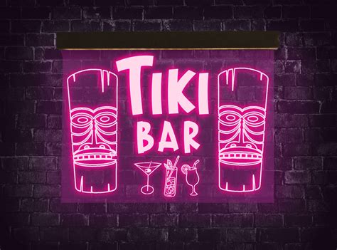 Tiki bar neon sign tiki bar light sign tiki bar led sign tiki bar decor ...