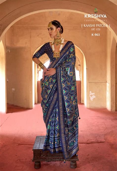 KAASHI PATOLA BY KRESHVA SILK TRADITIONAL DESIGN SAREE FOR WOMENS ...