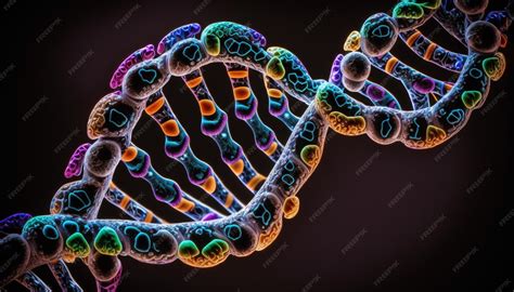 Premium Photo | Human dna cells under the microscope