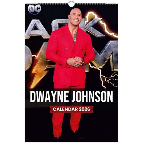Dwayne Johnson 2026 Wall Calendar – Premium Actor & Wrestling Legend C ...