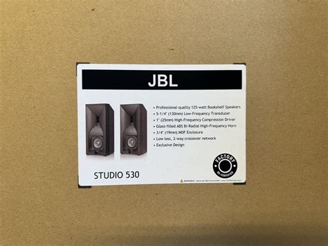 JBL Studio 530 2-Way 5.25-Inch Bookshelf Speakers Factory Re-certified ...