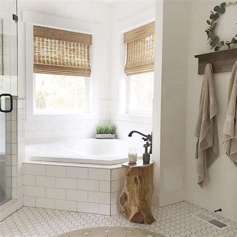 Corner Bathtub with White Subway Tile - Soul & Lane