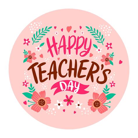 Happy Teachers Day Lettering Design for Greeting Card