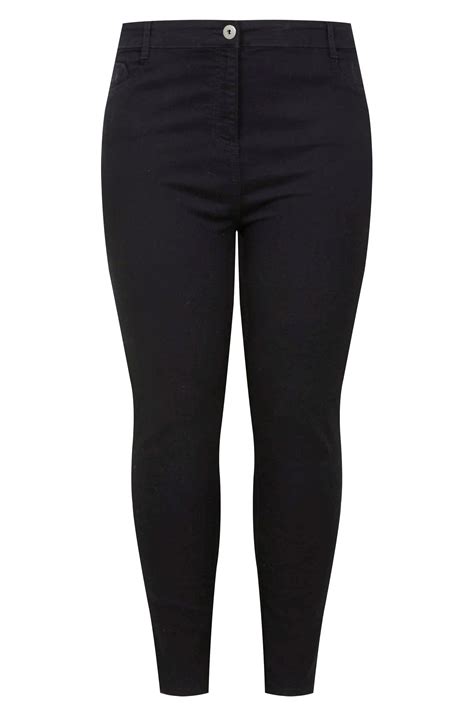 Plus Size Black Skinny Stretch AVA Jeans | Yours Clothing