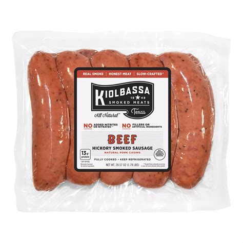 Kiolbassa Beef Smoked Sausage - Shop Sausage at H-E-B