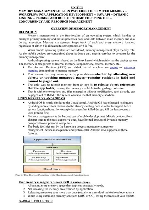 UNIT III-Notes - Mobile Application Development - UNIT III MEMORY ...