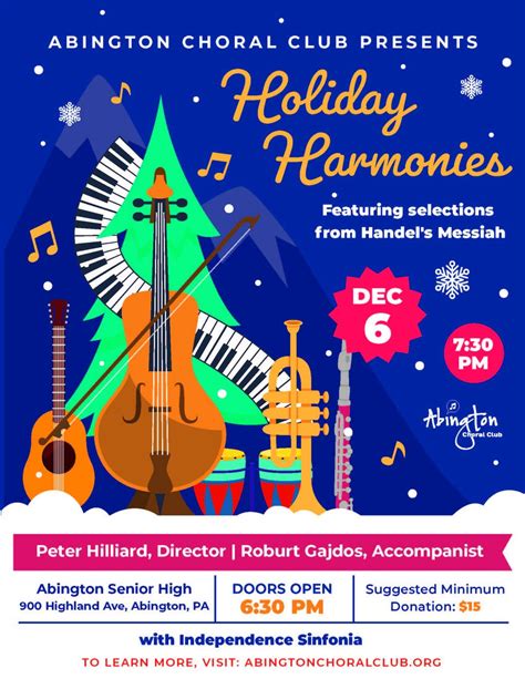 Abington Choral Club Presents Holiday Harmonies, Abington High School ...