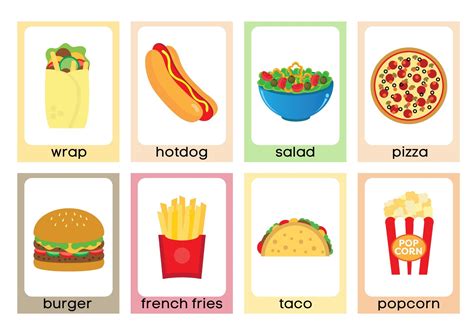 Food FlashCards 的图像结果