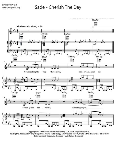 Sade-Cherish The Day Sheet Music pdf, - Free Score Download ★