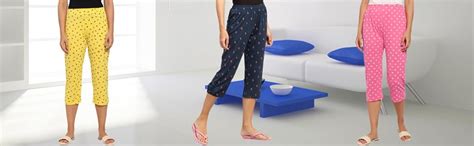 Fflirtygo Women's Cotton Capri, Capri for Women Wear, Printed 3/4 ...