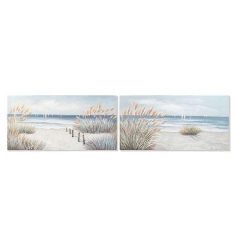 Cadre DKD Home Decor Plage 140 x 3 x 70 cm méditerranéen (2 Unités ...