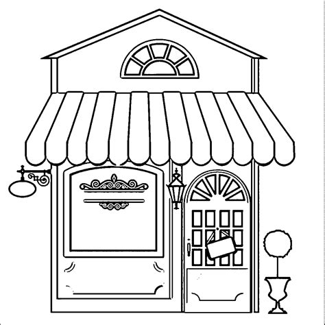 Restaurant Coloring Pages 的图像结果