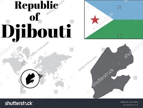 Republic Djibouti Map Flags Stock Vector (Royalty Free) 2262196805 | Shutterstock