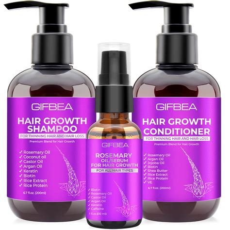 Buy Hair Growth Shampoo and Conditioner Set W/Rosemary Oil Hair Growth ...