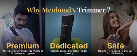 MENHOOD Men's WaterProof Cordless Grooming Trimmer for Men, Suitable ...