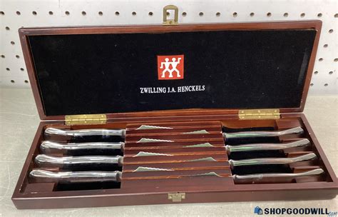 Zwilling Ja Henckels Knives Set Wood Box 8 - Piece | ShopGoodwill.com