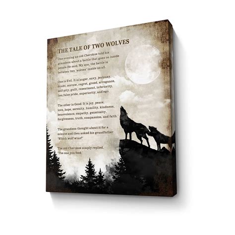 Amazon.com: Motivational Wolf Canvas Wall Art Christian Wolf Gift for Men Picture Wall Decor ...