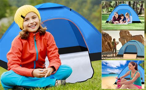 IRIS Instant Pop Up Tents, 2 Person Automatic Hydraulic Family Tents ...