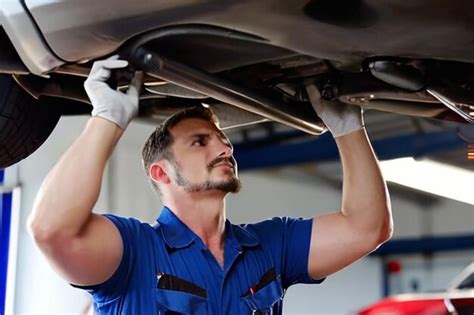 Auto mechanic working in garage repair service | Premium AI-generated image